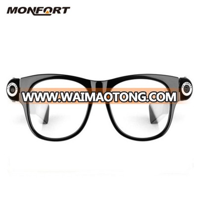 2016 new design hot sale bluetooth camera eyewear bone conduction smart spy video glasses